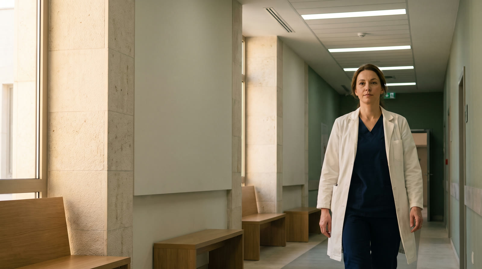 A physician in a modern Croatian healthcare institution